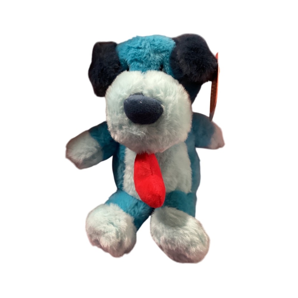 Blue‎ Dog Plush Toy With Red Tie Stuffed Animal